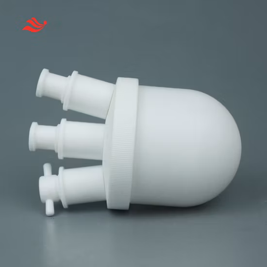 El número de cuello del matraz de PTFE de 100 ml se puede personalizar con parte inferior redonda