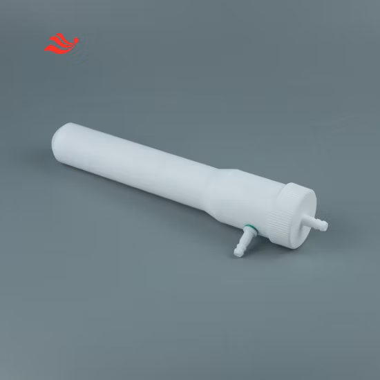 Botella absorbente de burbujas de PTFE resistente a la corrosión